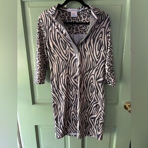 Gretchen Scott Designs Everywhere Ovalicous Animal Print  Dress  XS